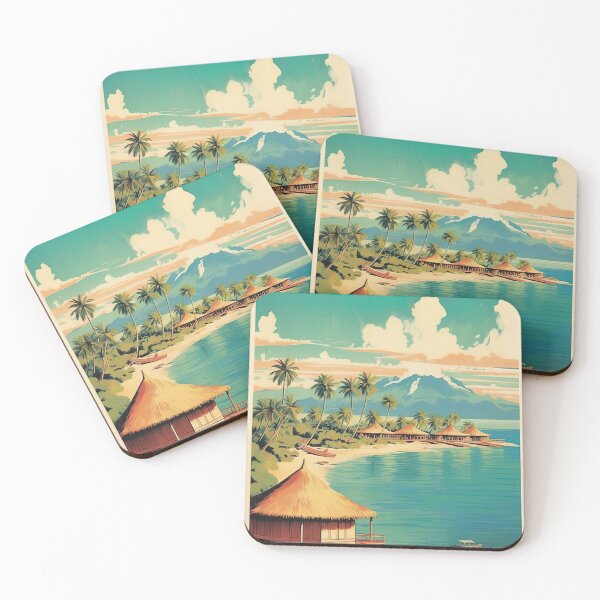 Item preview, Tuamotu, French Polinesia, Travel Poster  designed and sold by BokeeLee.