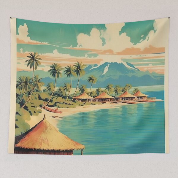 Item preview, Tuamotu, French Polinesia, Travel Poster  designed and sold by BokeeLee.