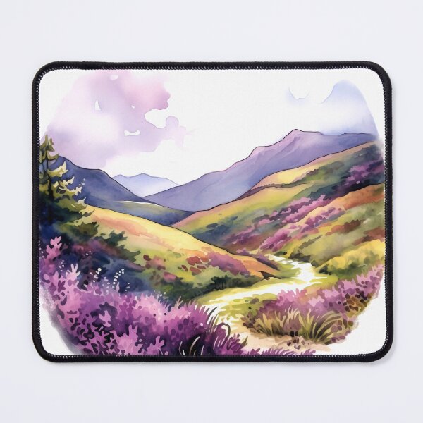 Item preview, Heather Hill Clipart, Purple Blooms, Hilltop Beauty, Floral Landscape, Heather Fields, Scenic Outlook, Hillside Serenity designed and sold by CoolorPainting.