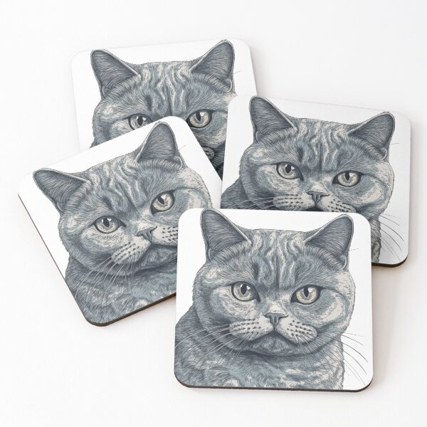 Item preview, British Shorthair Vintage Cat Art Print - Nostalgic Wall Decor by British Shorthair Arts designed and sold by DooodleGod.
