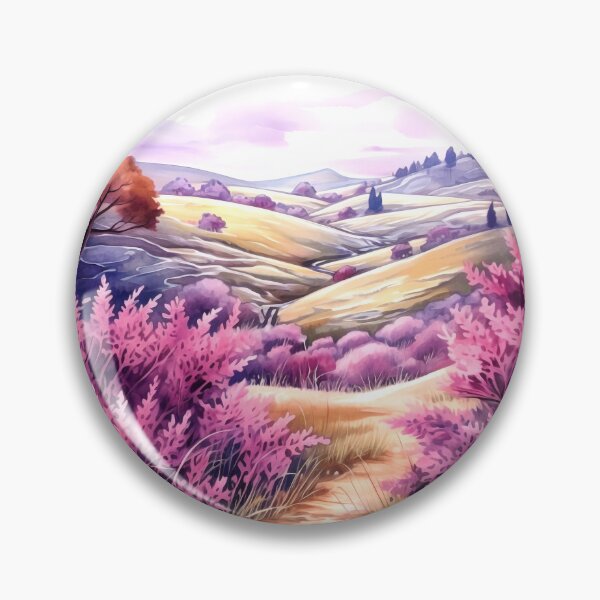 Item preview, Heather Hill Clipart, Purple Blooms, Hilltop Beauty, Floral Landscape, Heather Fields, Scenic Outlook, Hillside Serenity designed and sold by CoolorPainting.