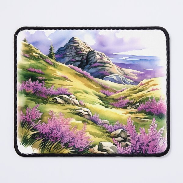 Item preview, Heather Hill Clipart, Purple Blooms, Hilltop Beauty, Floral Landscape, Heather Fields, Scenic Outlook, Hillside Serenity designed and sold by CoolorPainting.