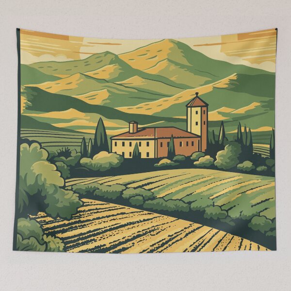 Item preview, Umbria, Italy, Travel Poster designed and sold by BokeeLee.