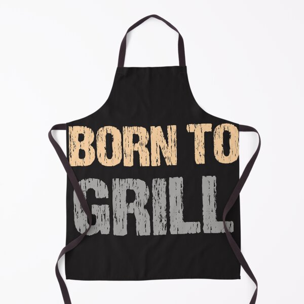 Item preview, Born to grill yellow and gray font. designed and sold by TenderSoar.