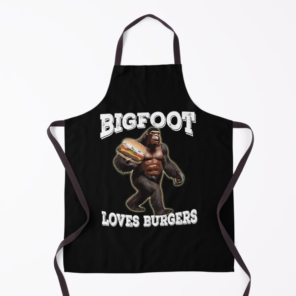 Item preview, Bigfoot Loves Burgers Funny Bigfoot Carrying A Giant Cheeseburger designed and sold by DonnaPeaches.