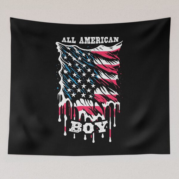 Item preview, All American Boy 4th Of July Melting Retro USA Flag designed and sold by GrandeDuc.