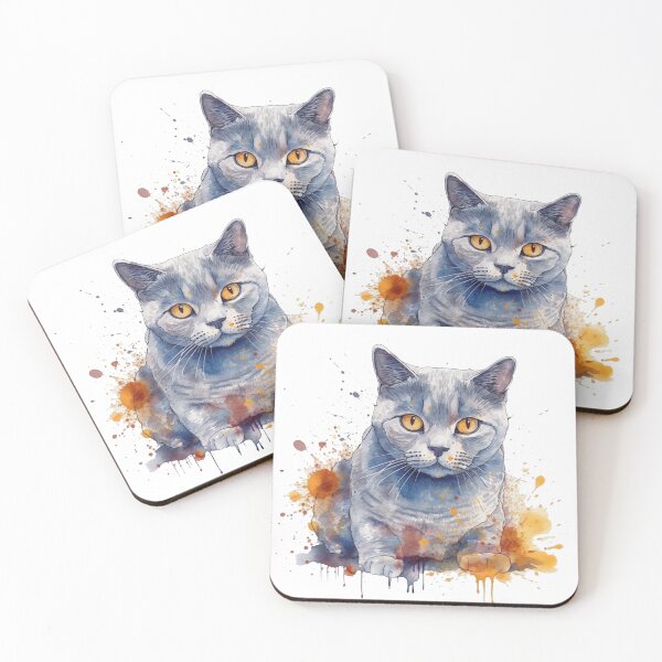 Item preview, Watercolor Whiskers' British Shorthair Cat Breed Print – Feline Art for Your Walls designed and sold by DooodleGod.