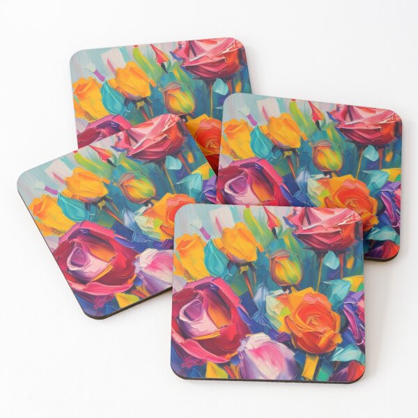 Item preview, Flowers of different colors painted in oil designed and sold by Innova-creation.