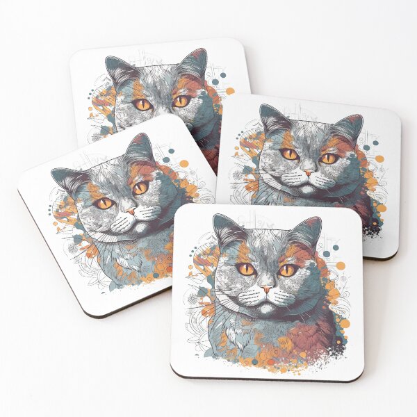 Item preview, British Shorthair: Hand-Drawn Playful Cat Art by Lyra | Paw-some Feline designed and sold by DooodleGod.