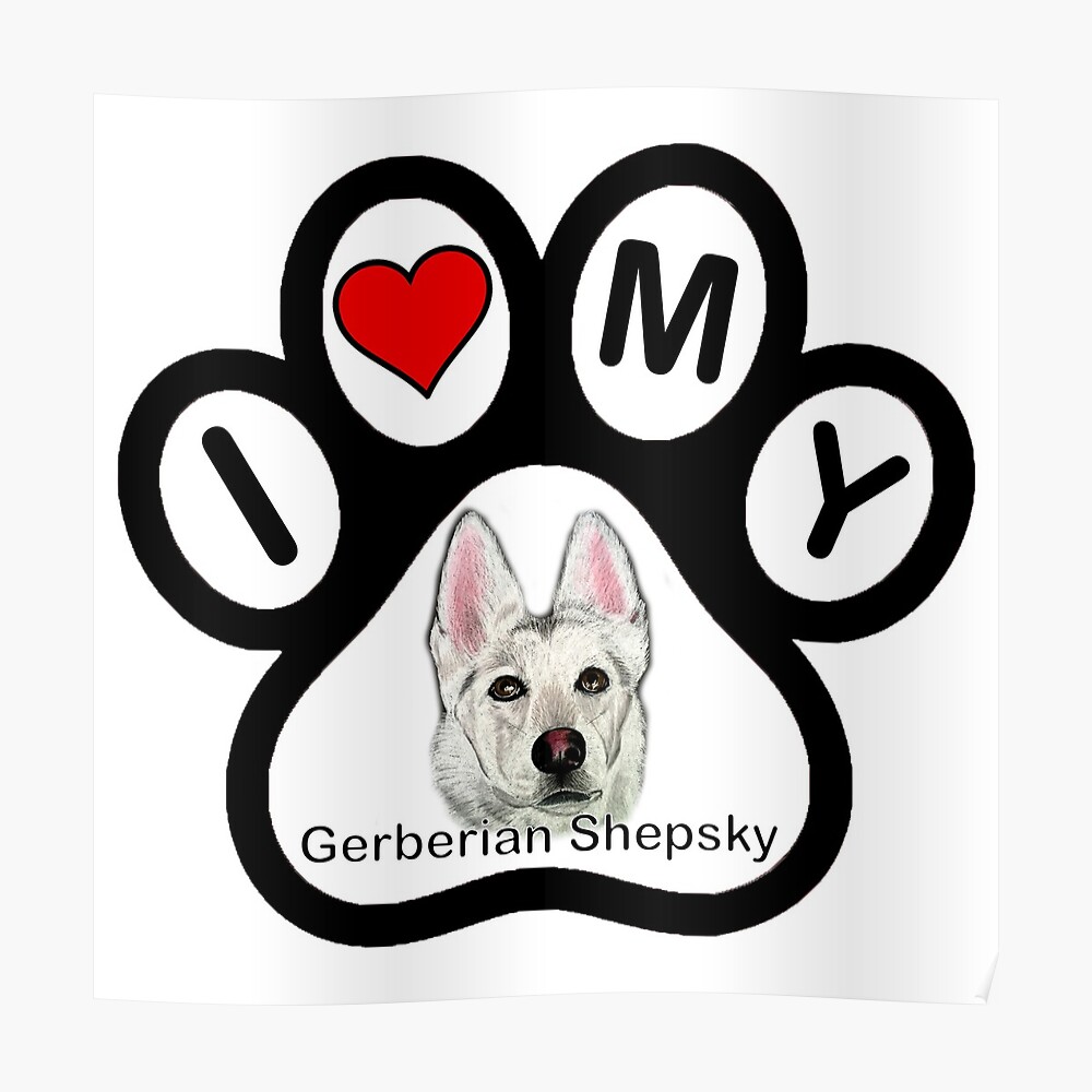 shepsky dog bone vinyl decal sticker puppy breed laptop window husky shepherd