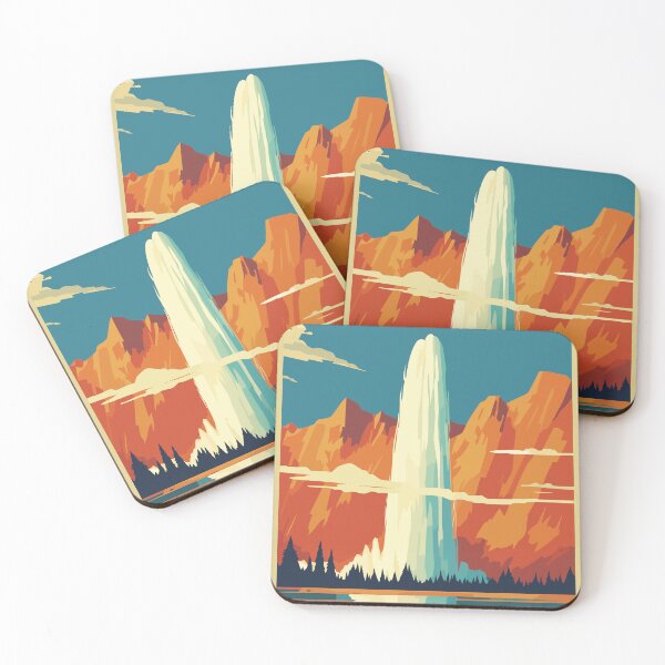 Item preview, National park Yellowstone, Usa, Travel Poster designed and sold by BokeeLee.