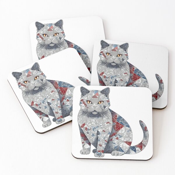 Item preview, British Shorthair Art & Design with Expert Clasp - Hand-drawn Feline designed and sold by DooodleGod.