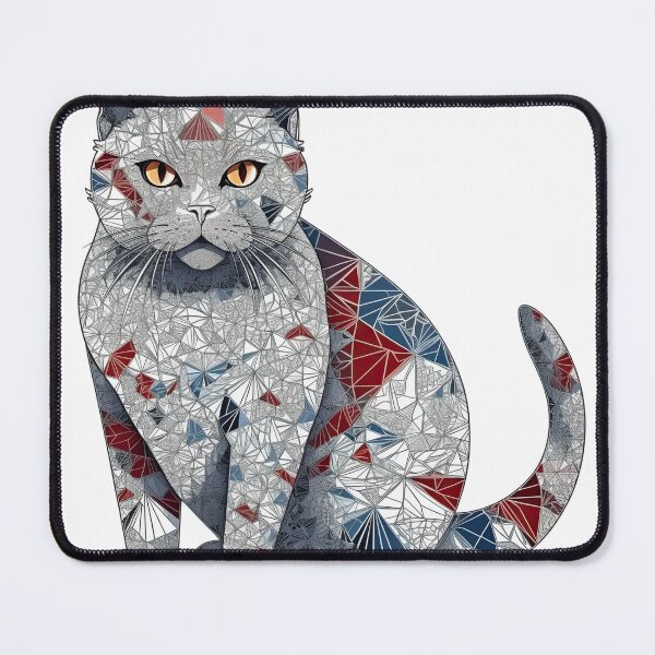 Item preview, British Shorthair Art & Design with Expert Clasp - Hand-drawn Feline designed and sold by DooodleGod.