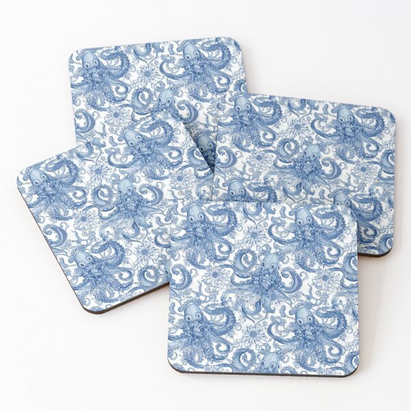 Item preview, Blue Octopus Pattern designed and sold by ZodiacKat.