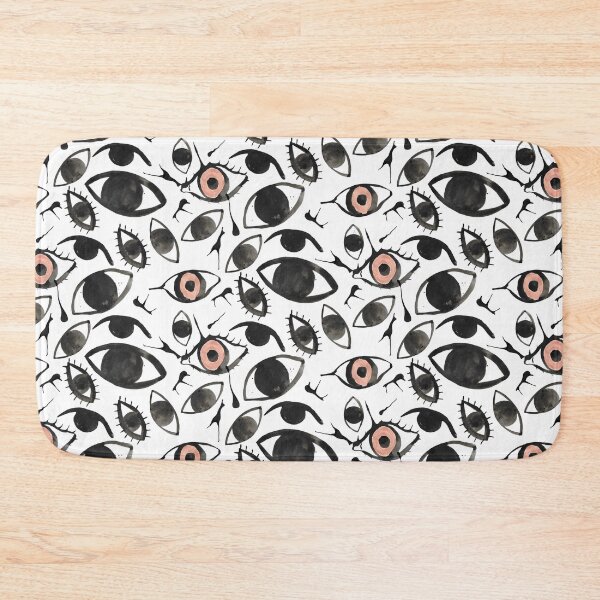 Item preview, Ink Blots and Eyeballs: Hand Painted Halloween Pattern in Black Ink designed and sold by maddydoodlesoup.