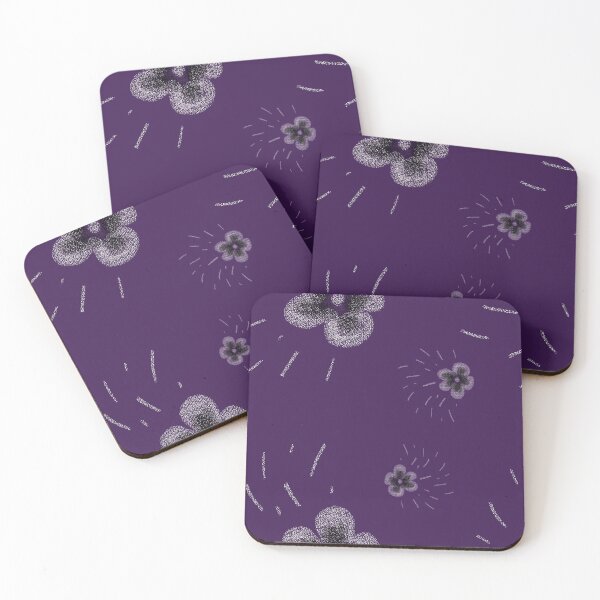 Item preview, Flower flora stroke simple sketch violet pattern designed and sold by Yana Mustafina | Boho Soulful Designs.