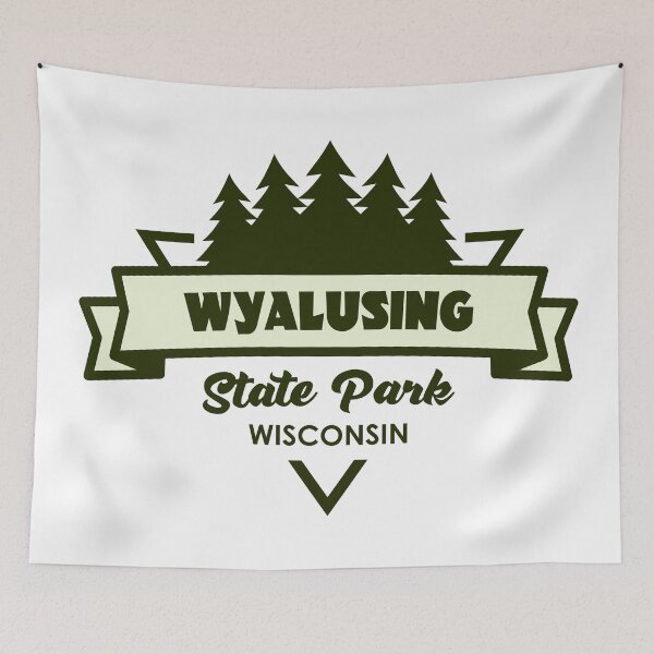 Item preview, Wyalusing State Park Wisconsin Trees And Ribbon designed and sold by bivenart.