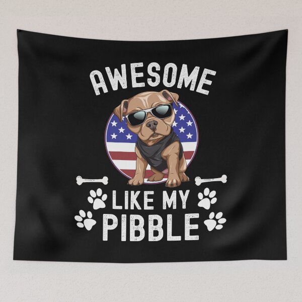 Item preview, Awesome Like My Pibble USA Flag Pitbull Dog Breed July 4th Funny designed and sold by elvisg03.
