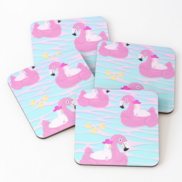 Item preview, Ducks at the pool on flamingo floaty designed and sold by Brandimichelle.