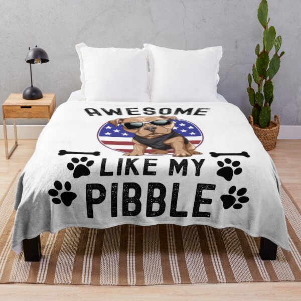 Item preview, Awesome Like My Pibble USA Flag Pitbull Dog Breed July 4th Funny designed and sold by elvisg03.