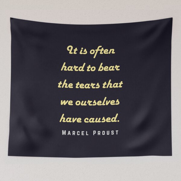 Item preview, Marcel Proust portrait and quote: It is often hard to bear the tears that we ourselves have caused. designed and sold by artbleed.