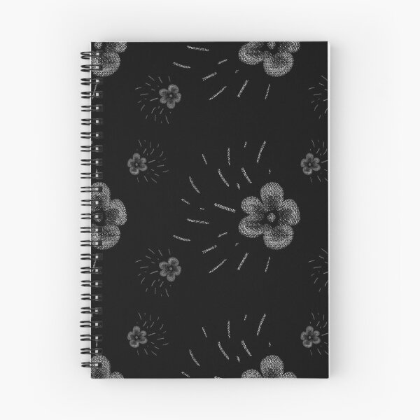 Item preview, Flower flora stroke minimal sketch black pattern designed and sold by Yana Mustafina | Boho Soulful Designs.