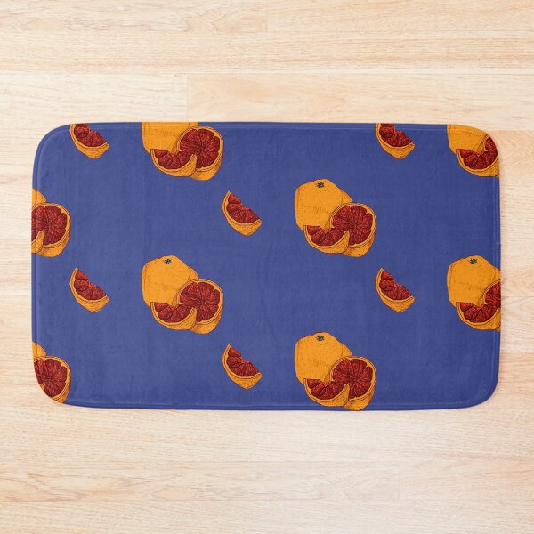 Item preview, Juicy Citrus Delight: Blue Background with Detailed Oranges and Slices designed and sold by maddydoodlesoup.
