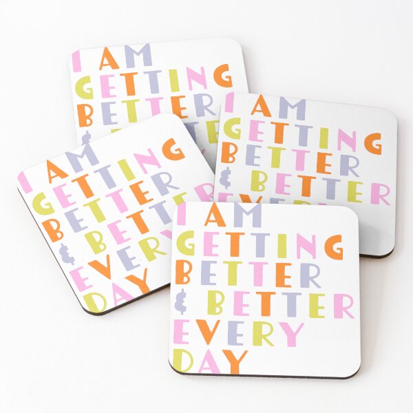 Item preview, I am Getting Better & Better Every Day - Empowering Affirmation , Retro Typography designed and sold by Trish Dish.