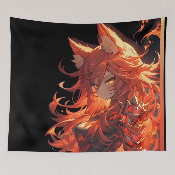 Item preview, Japanese Anime Kitsune Fire designed and sold by ScarletClover.