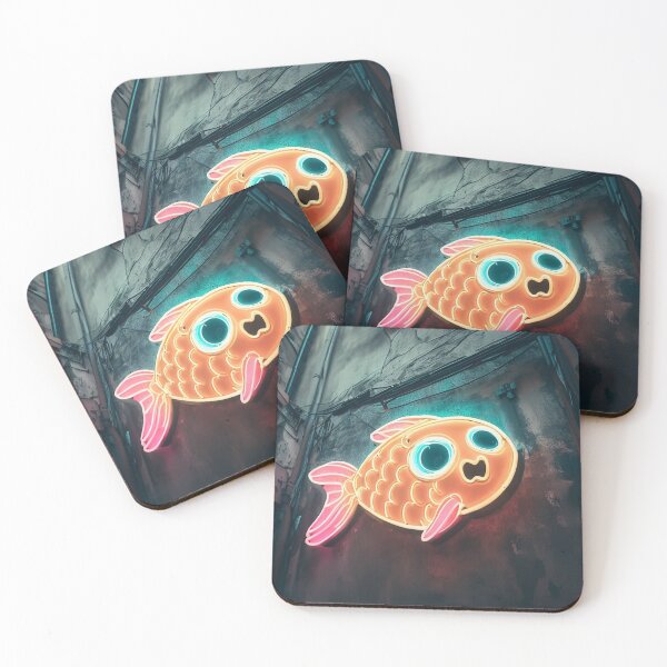 Item preview, Neon light on urban wall: fish  designed and sold by Reinvention.