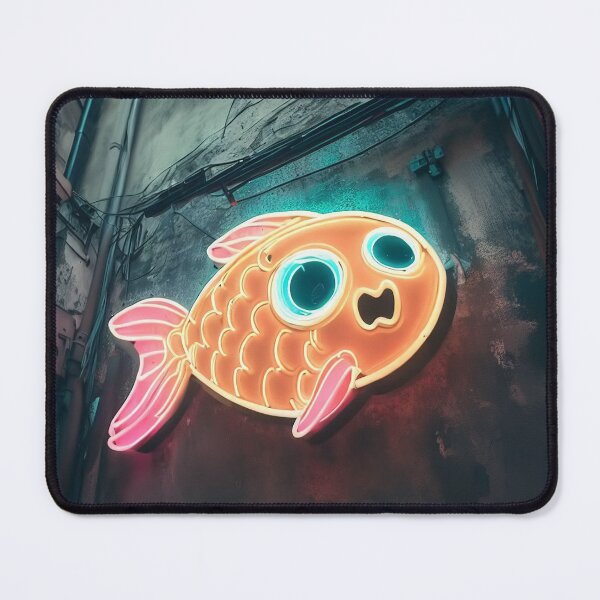 Item preview, Neon light on urban wall: fish  designed and sold by Reinvention.