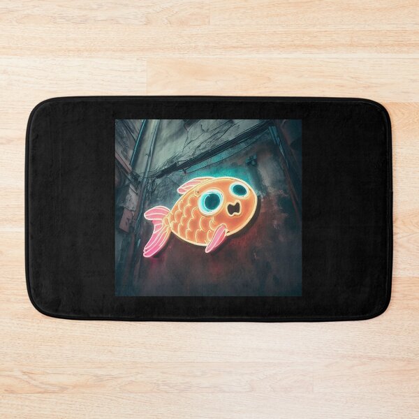 Item preview, Neon light on urban wall: fish  designed and sold by Reinvention.