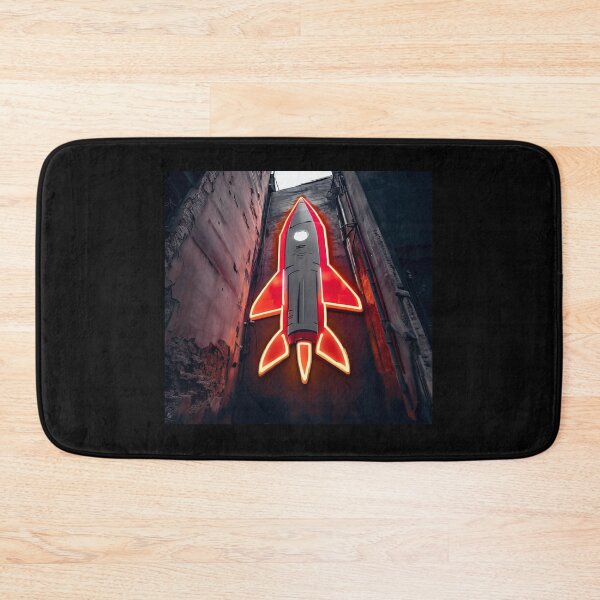 Item preview, Neon light on urban wall: rocket ship  designed and sold by Reinvention.