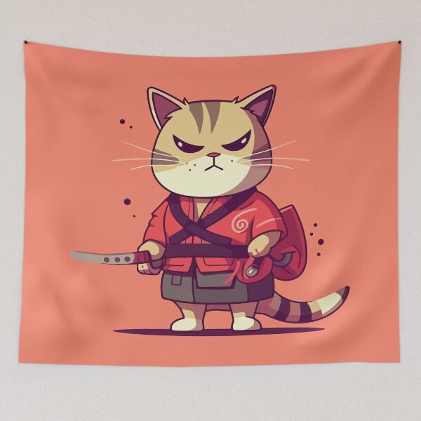 Item preview, Samurai Cat designed and sold by Amir Faysal.