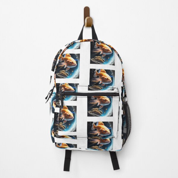 Item preview, A gold fish swimming into space looking for the planet that gave it life designed and sold by ac-virtualshop.