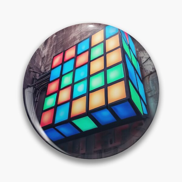 Item preview, Neon light on urban wall: Rubik Cube designed and sold by Reinvention.