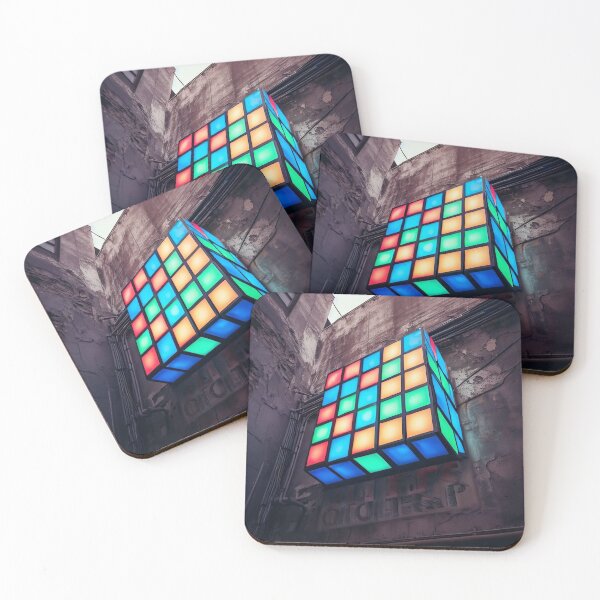 Item preview, Neon light on urban wall: Rubik Cube designed and sold by Reinvention.