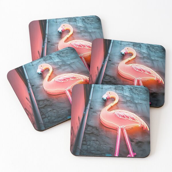 Item preview, Neon light on urban wall: pink flamingo designed and sold by Reinvention.