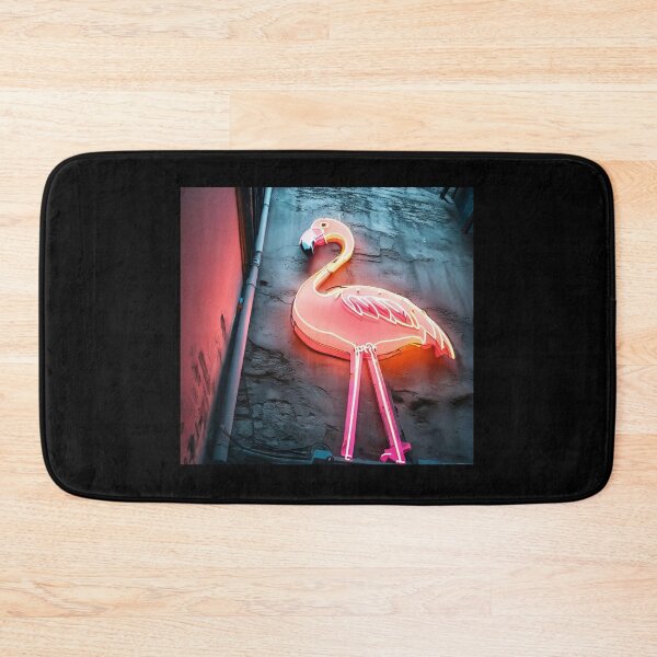 Item preview, Neon light on urban wall: pink flamingo designed and sold by Reinvention.
