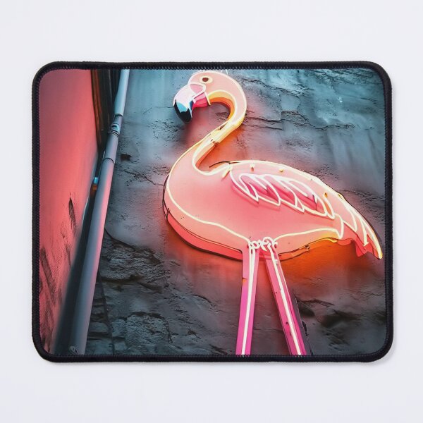 Item preview, Neon light on urban wall: pink flamingo designed and sold by Reinvention.