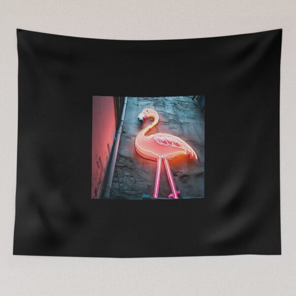 Item preview, Neon light on urban wall: pink flamingo designed and sold by Reinvention.