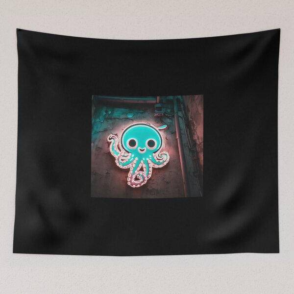 Item preview, Neon light on urban wall: octopus designed and sold by Reinvention.