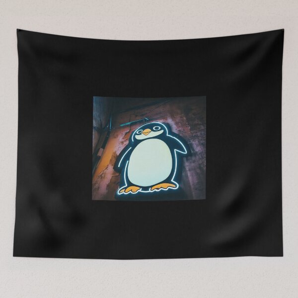 Item preview, Neon light on urban wall: penguin  designed and sold by Reinvention.