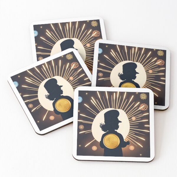 Item preview, A child playing with coins while watching fireworks designed and sold by ac-virtualshop.