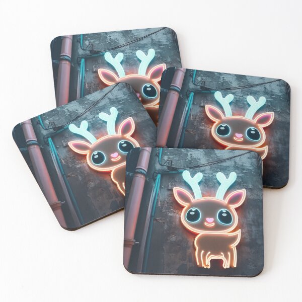 Item preview, Neon light on urban wall: baby deer  designed and sold by Reinvention.