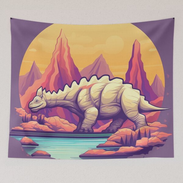 Item preview, Ankylosaurus In Basic Colours Art Inspired By Dinosaurs designed and sold by CDC40.