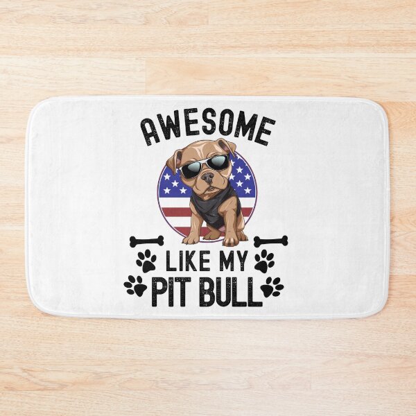 Item preview, Awesome Like My Pit Bull with USA Flag July 4th Dog Owner designed and sold by elvisg03.