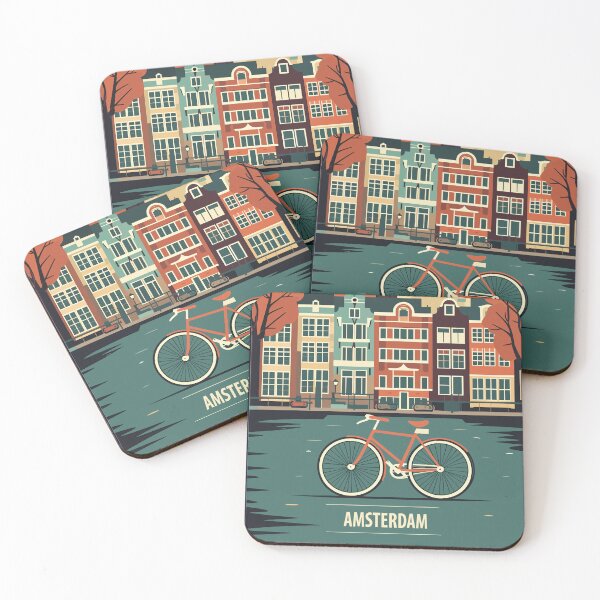 Item preview, Amsterdam, Holland, Travel Poster designed and sold by BokeeLee.