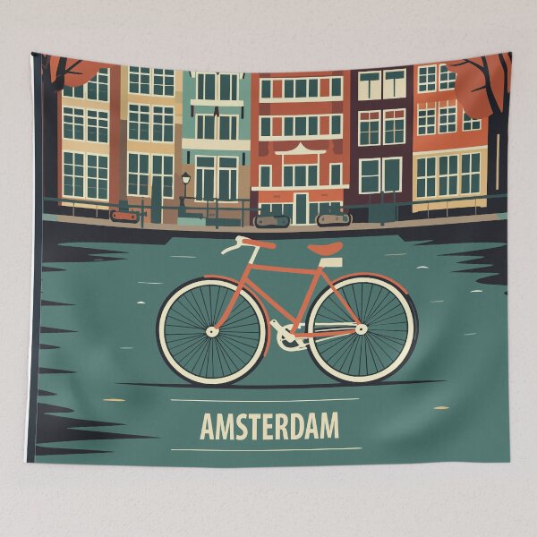 Item preview, Amsterdam, Holland, Travel Poster designed and sold by BokeeLee.