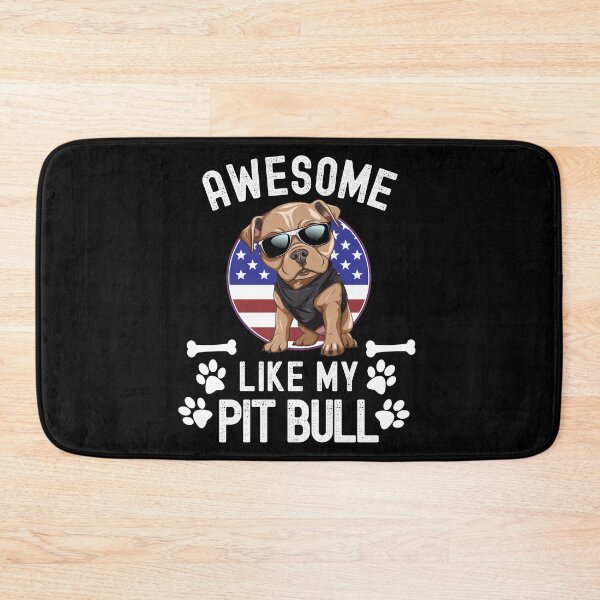 Item preview, Awesome Like My Pit Bull with USA Flag July 4th Dog Owner designed and sold by elvisg03.